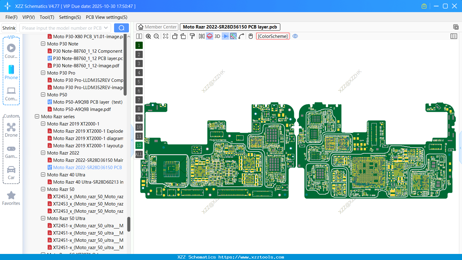 Motorola Moto Razr 2022-SR28D36150 PCB Layer